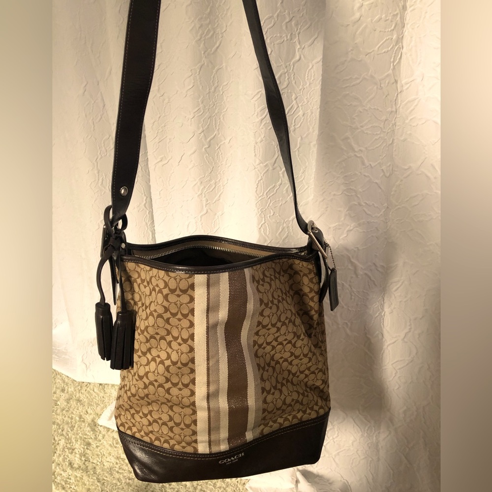 COACH Shoulder Handbag, brown/tan